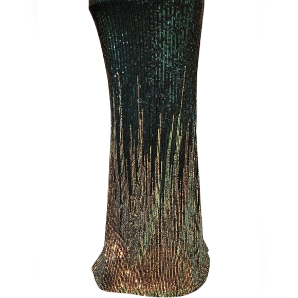 🚫SOLD🚫 Missord One Shoulder Beaded Sleeve Gradient Sequin Dress - Picture 12 of 16